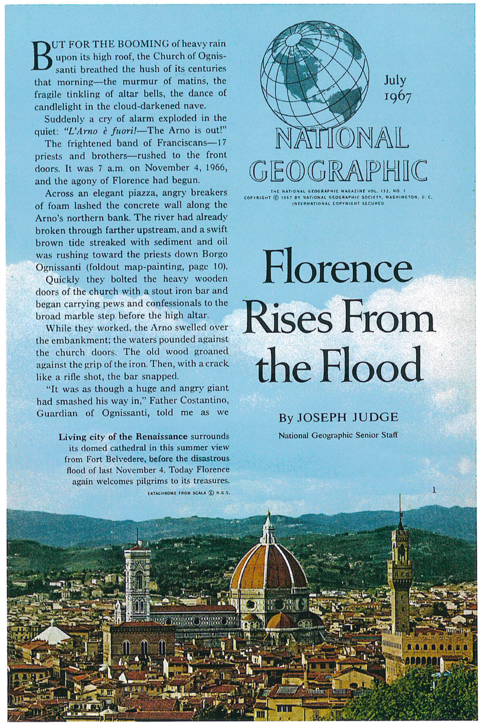 Florence Rises from the Flood: National Geographic, July 1967